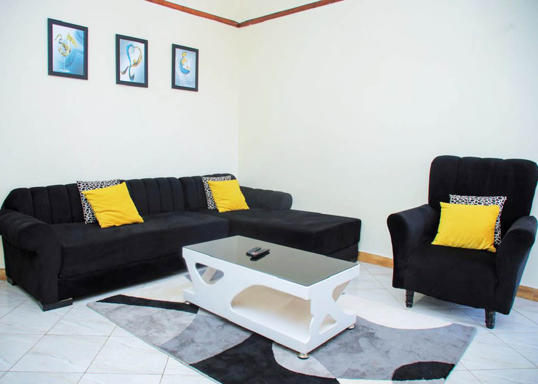 Airbnb Apartment for Rent Najjera Uganda. Jay Home Furnished Apartment Najjera, Kampala Uganda. Airbnb Accommodation Services, 1 Bedroom Apartment, Unlimited WiFi, Dstv, Fridge, Microwave, Gas Cooker, Cutlery And Dinner Plates, Smart Tv, Heater For Hot Bath, Cleaning Services, Security 24/7-Ugabox.com